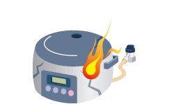 A user accidentally dropped a rice cooker and damaged its gas connection part, which caused a gas leak. Without realizing this, the user used the equipment, and burned it.