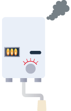 Dust was accumulated on a spark electrode and a burner, which negatively affected burning condition and resulted in abnormal combustions.