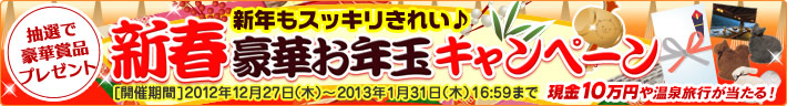 新年もスッキリきれい♪新春豪華お年玉キャンペーン