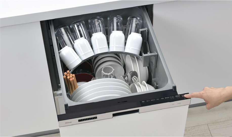 使いやすくなった食器カゴ 標準スライドオープンタイプ食器洗い乾燥機 RKW-405シリーズ発売 | ニュースリリース | リンナイ株式会社