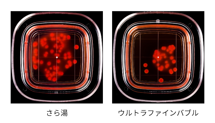 さら湯とウルトラファインバブルの比較