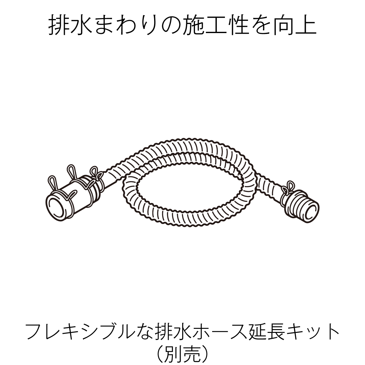 排水まわりの施工性を向上