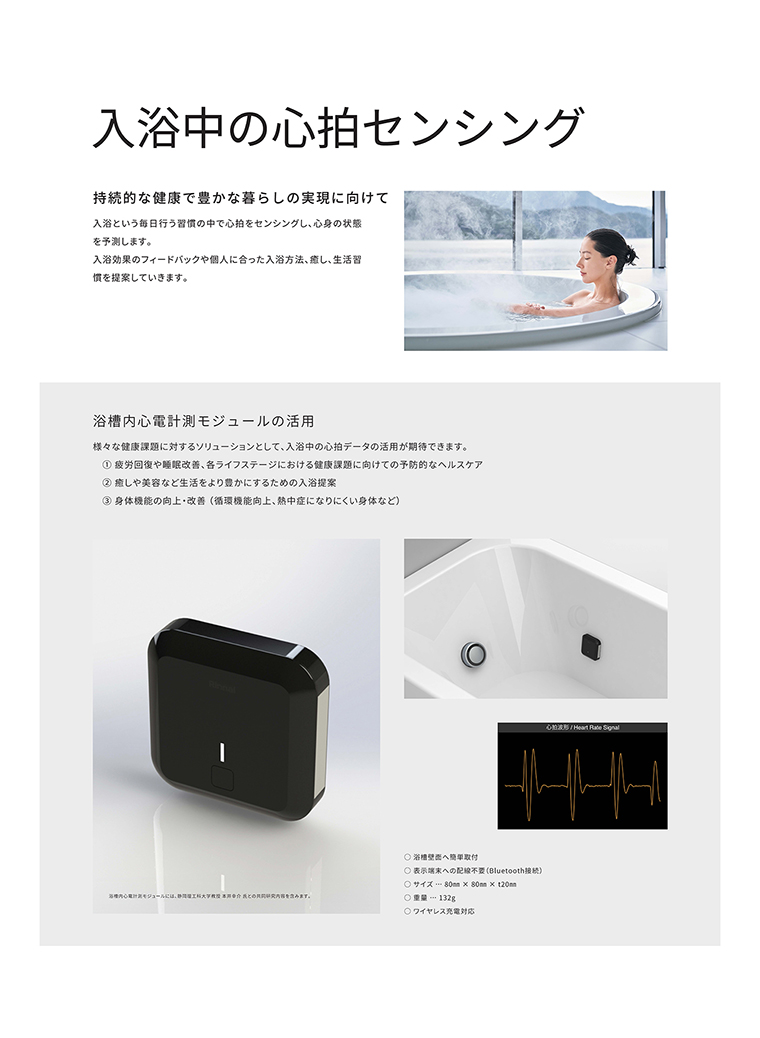 入浴中の心拍センシング