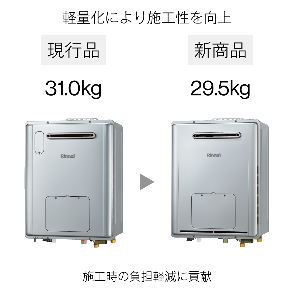 軽量化により施工性を向上